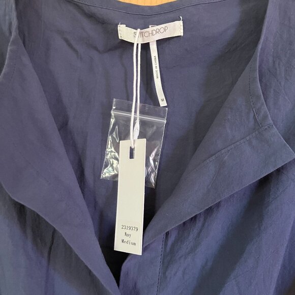 STITCHDROP Womens Tempe Cotton Tiered 100% Cotton Midi Dress Medium Blue SP NWT - Picture 4 of 12